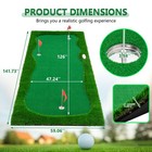 Professional Golf Putting Green Training Mat With 3 Flags Indoor Outdoor Wood