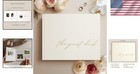 Wedding Guest Book Linen Hardcover Gold Foil Embossing Sign-in Keepsake