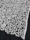 Antique Cutwork Lace Tablecloth Fragment Vintage White Linen Richelieu Embroider