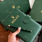 Rolex Green Gift Set Notebook Ballpoint Pen Folding Umbrella Luxury Gift Box New