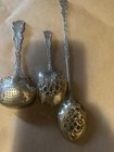 Antique 1891 Sterling Silver  Spoons Set Of 3 72 Grams
