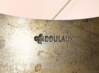 Antique Steel Food   Herb Chopper Coulaux Wood Handles Brass France Rocking