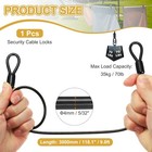 5 32  Dia 9 8ft Security Cable Lock Vinyl Coated Steel With Loops Black