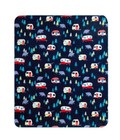 New Super Soft Cozy Plush Throw Blanket 50  X 60  Camper With Bears   Trees Blue