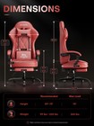 Gaming Chair For Adults With Foot Rest   Lumbar Massager  Gamer Chair  Red