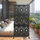 3 Pieces Black Room Divider Panel Steel Room Dividers Screen Home Office