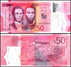 Jamaica 50 Dollars  2022  P-96  Unc  Commemorative  Polymer X 10 Pcs