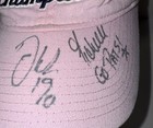 New England Patriots Reebok Pink Hat Super Bowl Xxxviii Signed By 3 Cheerleaders