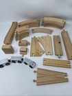 Wooden Train Set Brio Compatable Track Trains Toy Lot Trains  Switches 33