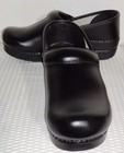 Dansko Professional Women s Clogs Eu 39 Wide Black Leather Slip On Shoe 8 5-9 Us
