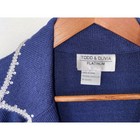 Vintage Navy Blazer Jacket Women s Nautical Double Breast Wool Knit Oversized