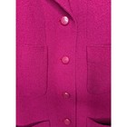 Chanel Wool Blazer Hot Pink Size 48 With 4 Front Pockets