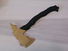 15  Tactical Axe Tomahawk Gold Rubber Handle Full Tang Nylon Sheath Thrower