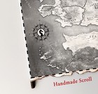 Ascendant World Map On Handmade Scroll  Songs Of Chaos Book Map  A Dragon Rider