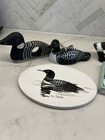 Wooden Loon Lot Of 5 - Wood Napkin Rings  Playing Cards  Wood Ornament  Coaster