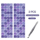 2pack Korean Keyboard Stickers  Korean-english Keyboard Sticker On Purple Bac   
