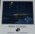 Rms Titanic Authentic Coal Artifact Lucite Display Recovery White Star Line 1912