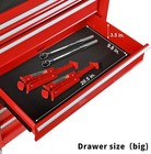 Rolling Tool Chest 7 Drawers  Portable Tool Storage Cabinet With Wheels  Red