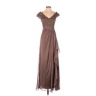 Jade By Jasmine Mocha Gown Special Occasion Bridesmaid Prom Cocktail Dress