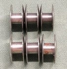 Lot Of 6 Vintage Singer Sewing Machine Class 66 Bobbins Spun Steel One Hole