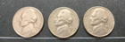 1964 Jefferson Nickel  No Mint Mark Qty 3