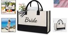 Sturdy Canvas Tote Bag For Brides     Essential Bachelorette   Bridal Shower Gift