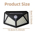 4pack Garden Lamp 100led Solar Power Light Pir Motion Sensor Outdoor Security