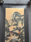 Old Chinese Antique Painting Scroll Landscape   Poster   Print