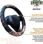 Mossy Oak Steering Wheel Cover With Comfort Grip  Heavy Duty 600d Oxford Materia