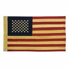 New Americana Tea Stained 50 Star Flag -- 17  X 28   Aged Patriotic