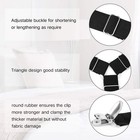 Bed Sheet Fasteners  4 Pcs Adjustable Triangle Elastic 4 Pcs  Black 