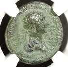 Roman Imperial Trajan Ae Dupondius Rome 114-117 Ad Trajan W  Trophies Rev 