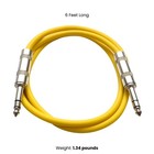 6-foot Trs Patch Cables - 1   4 In To 1    Audio Multi-color Pack Of 6 1    Trs
