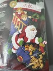 Bucilla 18  Christmas Felt Applique Stocking Kit  no Peeking  Santa  85268