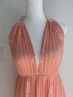 Bill Tice Vintage 1970s Peach Floral Lounge Dress Sz S