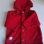 Baby Oshkosh B gosh Hooded Red Fleece Sweater Size Small 0-3 Months Fox Trees