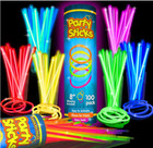 Glow Sticks Bulk Party Favors 100pk - 8  Glow In The Dark Party Supplies  Light