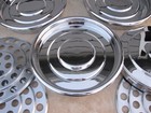 3 Vintage Church Holy Communion Stainless Steel Wine Trays W  Lid