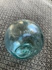 Early 1900   s Japanese Molded Aqua Glass Float With Company Mark    iiii     Rare 