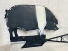 Decorative Rustic Metal Cast Pig On Weathervane Like Arrow