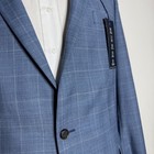 Stafford Men   s Modern Suit 48l 40w Blue Check Plaid Coolmax All-season 2-button