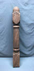 Antique Decorative Turned Hardwood Oak Finial Top Newel Post 5x39 Old 409-24b