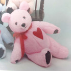 Pink Plush Teddy Bear Sealed Kit  Precut Fabric  21  High  Monterey Mills Usa