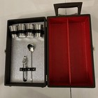 Vintage Travel Bar Mid Century Modern Barware Velvet Case Shot Glasses Mixr Etc