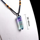 Natural Fluorite Necklace Healing Chakra Stone Reiki Pendant Crystal Quartz Usa