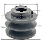 2bk28-1 Double Groove V Belt Pulley 1 Inch Bore 2 95  Od v Belt Sheaves Cast Iro