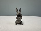 Whispering Pewter Bunny Rabbit 1980 s Spoontiques Pewter Miniature Easter Bunny