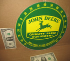John Deere -- Thermometer Face 12  Sign -- Quality Farm Equiptment -- 4 Leg Deer