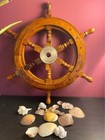 Decor Nautical 18 Inches Collectible Boat Ship Wheel Wooden Steering
