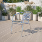 Heavy Duty Commercial Aluminum Indoor-outdoor Restaurant Stack Chair With Triple
